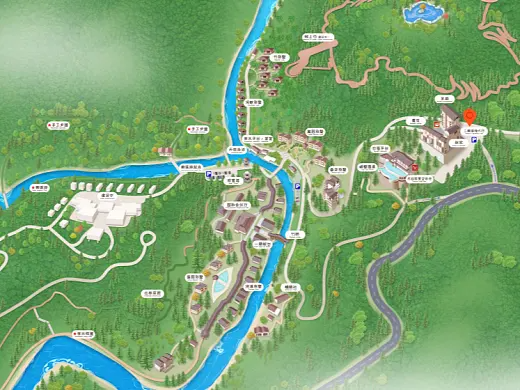 双江结合景区手绘地图智慧导览和720全景技术，可以让景区更加“动”起来，为游客提供更加身临其境的导览体验。